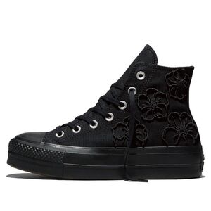 Converse Chuck Taylor All Star Graphic Black Floral Lace-Up High-Top Sneakers